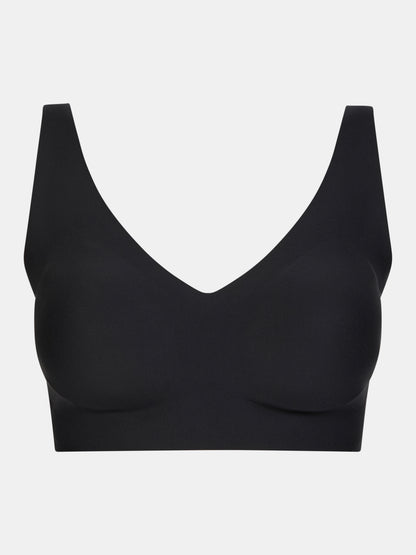 Softstretch Power V-Neck Wireless Support Bra - Black