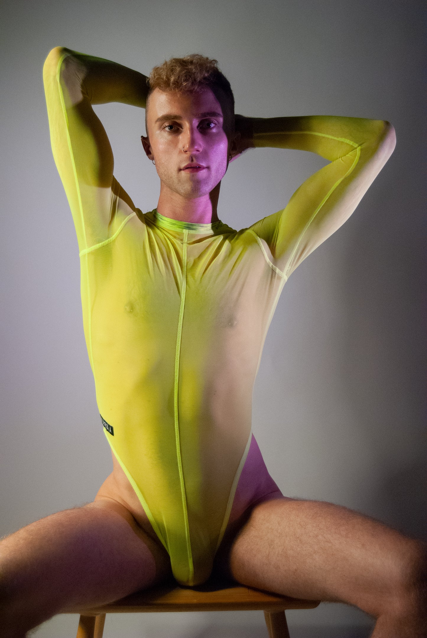 Long Sleeve Bodysuit - Neon Yellow