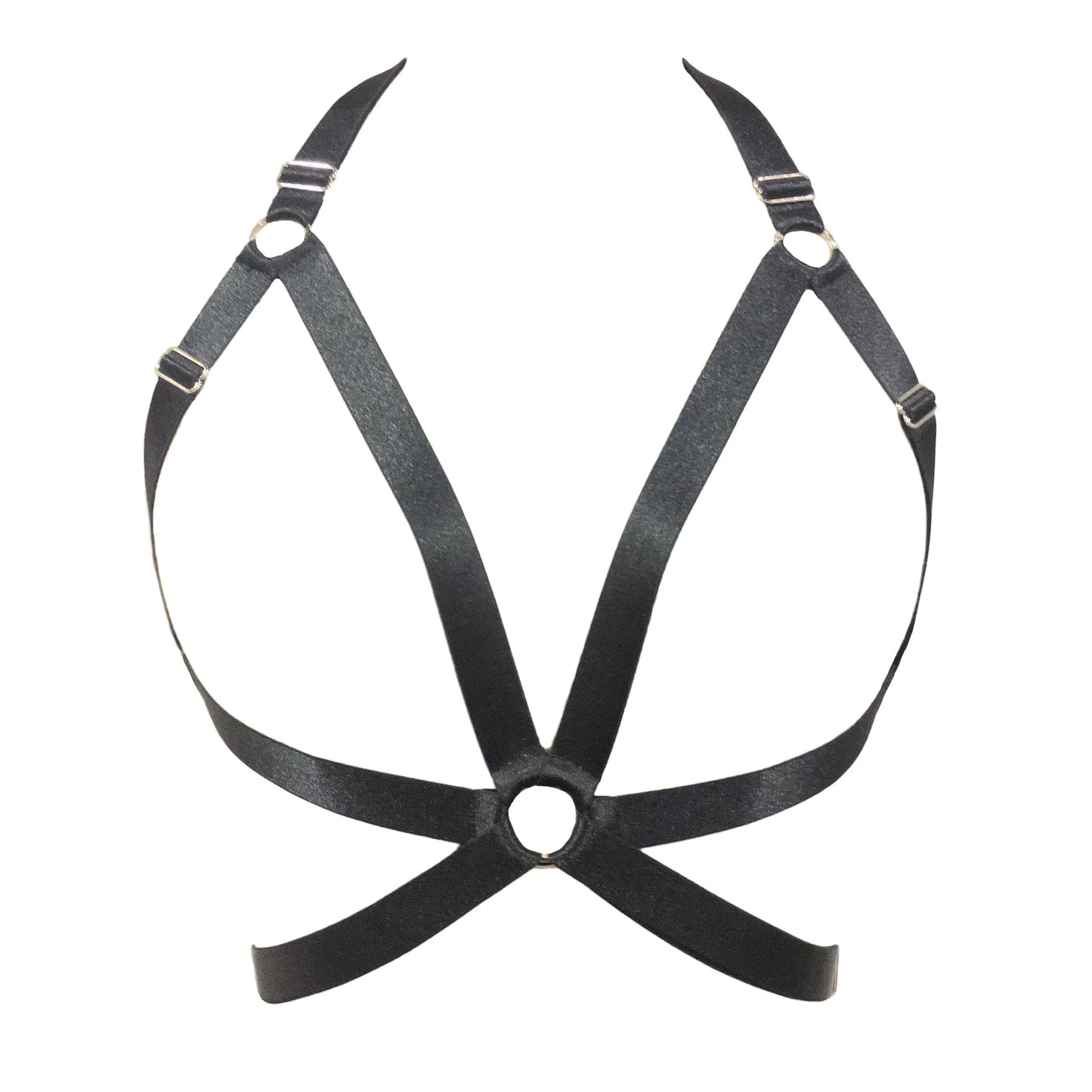 Rei Harness - Black with silver Hardware