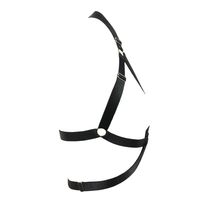 Rei Harness - Black with silver Hardware