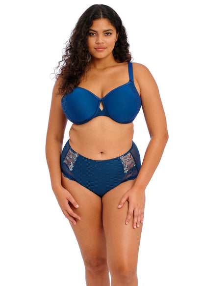 Charley High Leg Brief - Petrol Blue