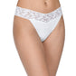 Cotton Regular Rise Thong - White