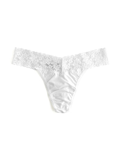 Cotton Regular Rise Thong - White