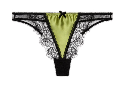 GlamCatchers G-String - Black/Olivine