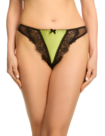 GlamCatchers G-String - Black/Olivine