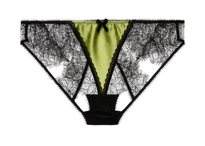 GlamCatchers Backless/Ouvert Bikini - Black/Olivine