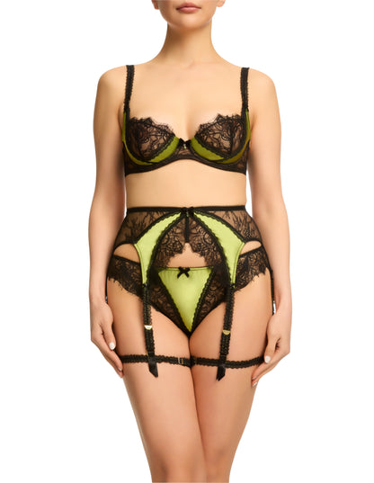 GlamCatchers G-String - Black/Olivine