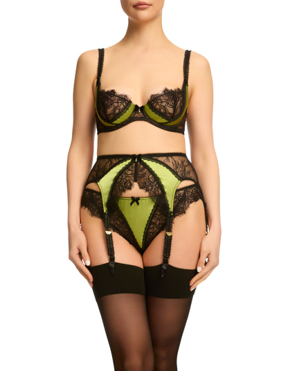 GlamCatchers Backless/Ouvert Bikini - Black/Olivine