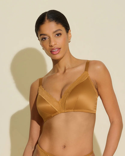 Dena Curvy Bralette - Caramellino Gold