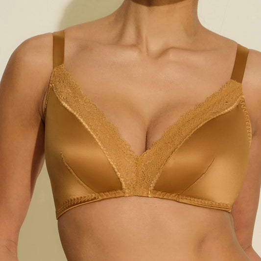 Dena Curvy Bralette - Caramellino Gold