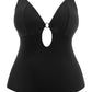 Plain Sailing Non-Wired Plunge One-Piece Swimsuit - Black