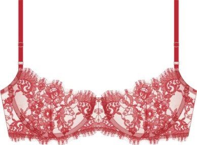 Entice Balconette - Bright Cherry Red/Nylon Nude