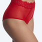 Entice High Waist Brief - Bright Cherry