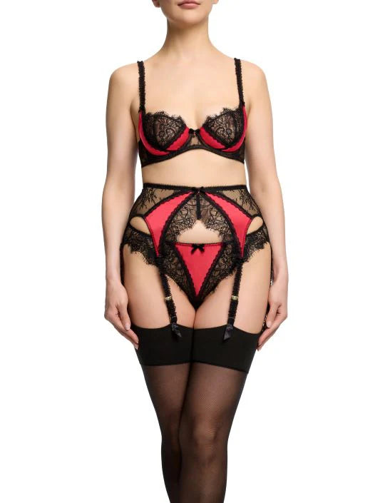 GlamCatchers Underwire Bra - Black/Runway Red