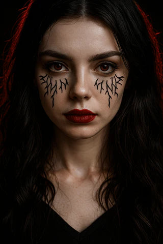 Salvatore Black Glitter Vampire Eye Veins Face Sticker