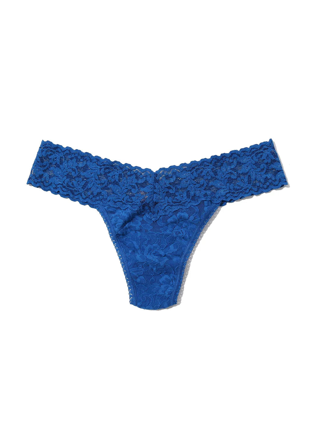 Signature Lace Low Rise Thong - Deep Dive Blue