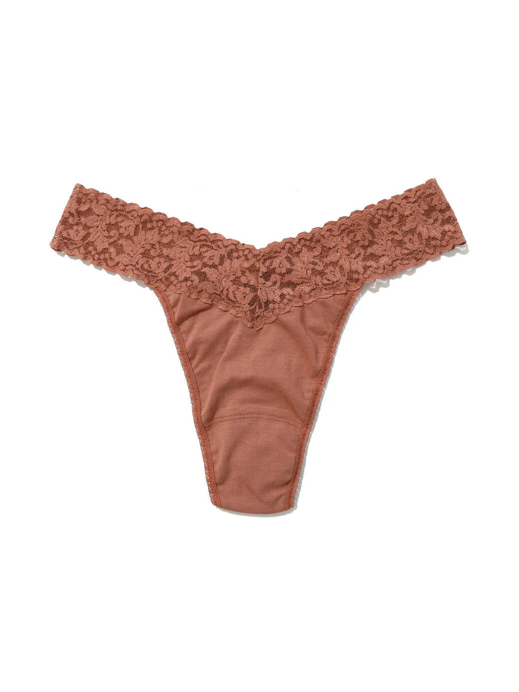 Cotton Regular Rise Thong - Spiced Brown Latte