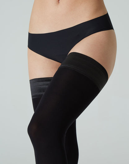 Helsinki Opaque 60 Denier Hold Ups - Black