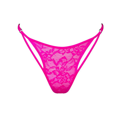 Hologram Adjustable Thong Electric - Magenta