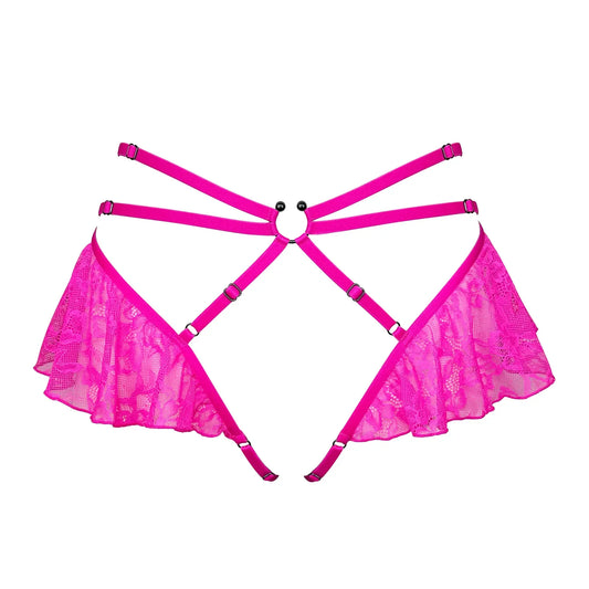 Hologram Skirted Harness Electric - Magenta