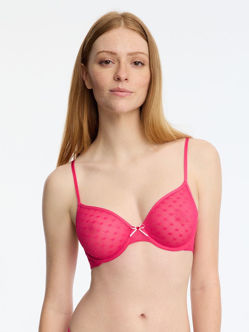 Heart Breaker Bra - Neon Fuchsia
