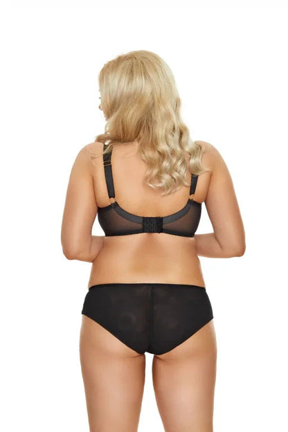 Clarisse - Soft Bra with Harness Straps - Black