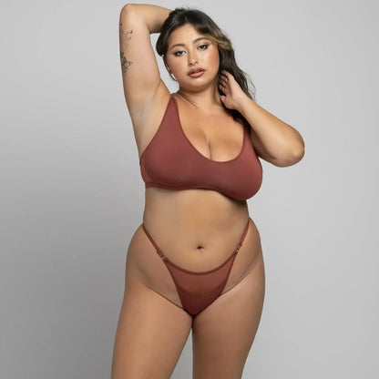 Core Scoop Neck Bralette - Sugar Burnt Orange