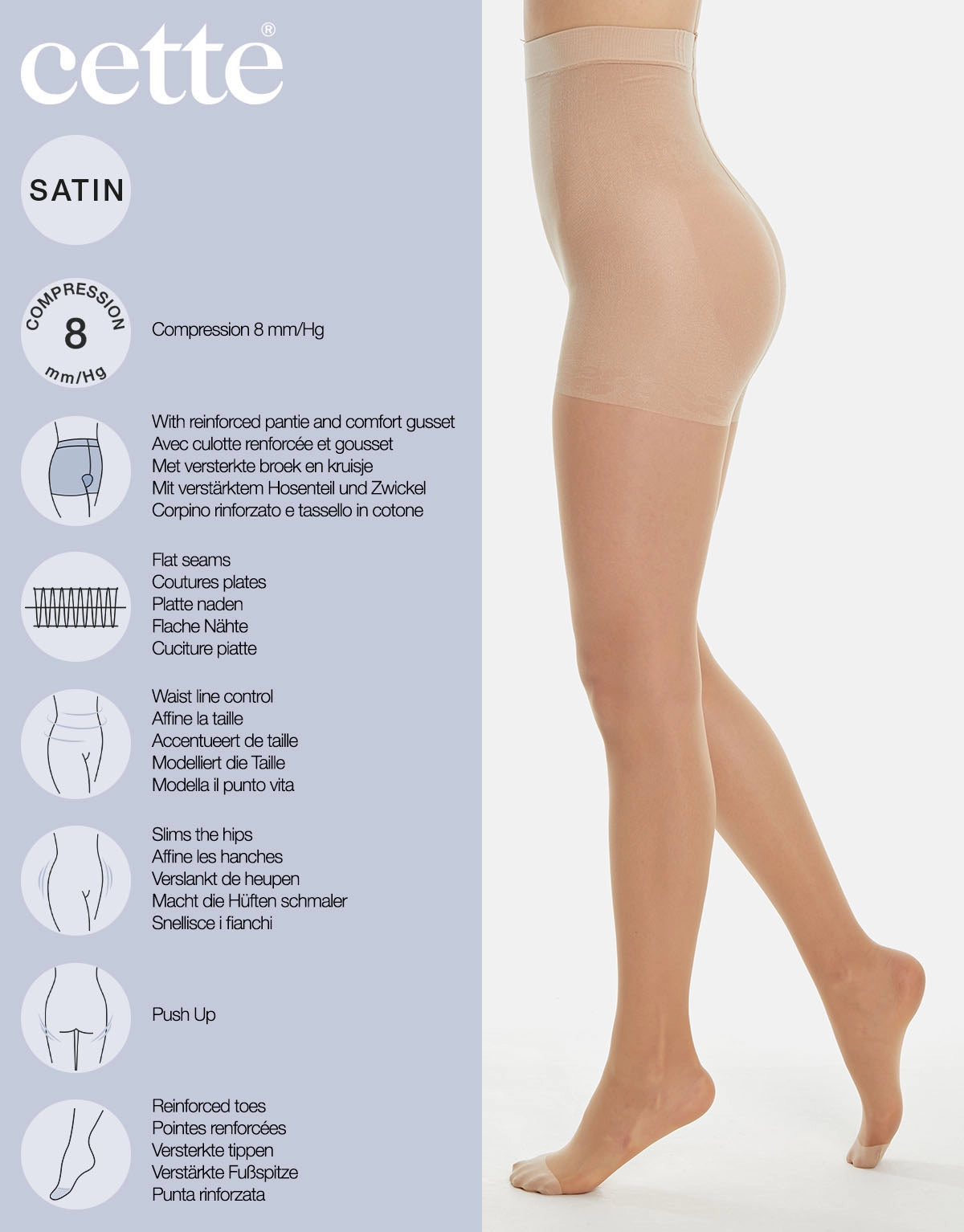 Ottawa - High Waist Shaping tights 20 DEN - Beige