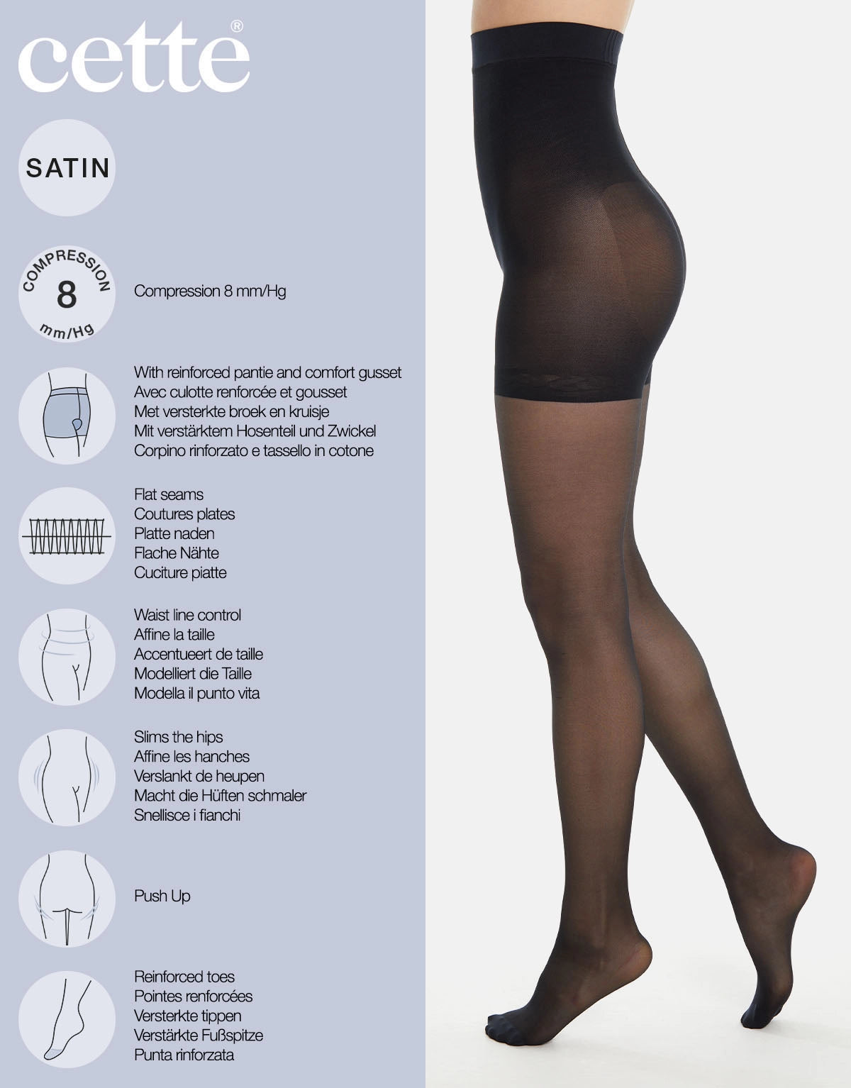 Ottawa - High Waist Shaping tights 20 DEN - Black