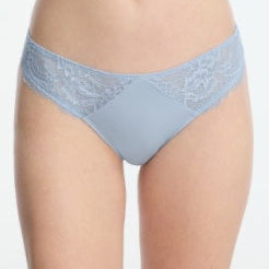 Light blue lace underwear on a white background