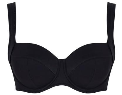 Olivia Full Cup Bikini Top - Black