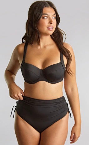 Signature Midi Gather Brief - Black