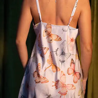 Satin Mini Slip - Pastel Wings