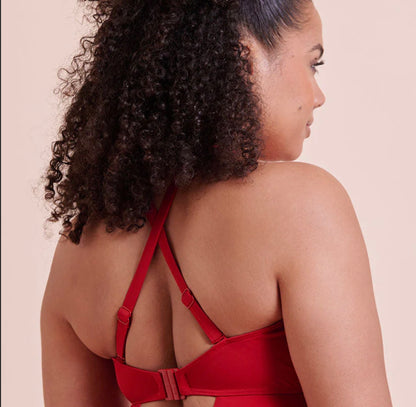 Zip Tide Non-Wired Multiway Swimsuit - Red