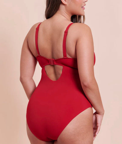 Zip Tide Non-Wired Multiway Swimsuit - Red