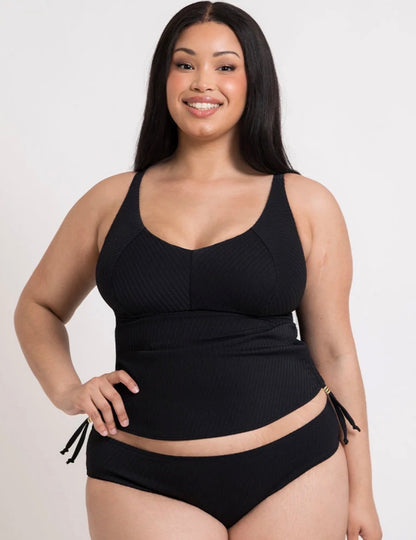 Jet Set Non-Wired Multiway Tankini Top - Black