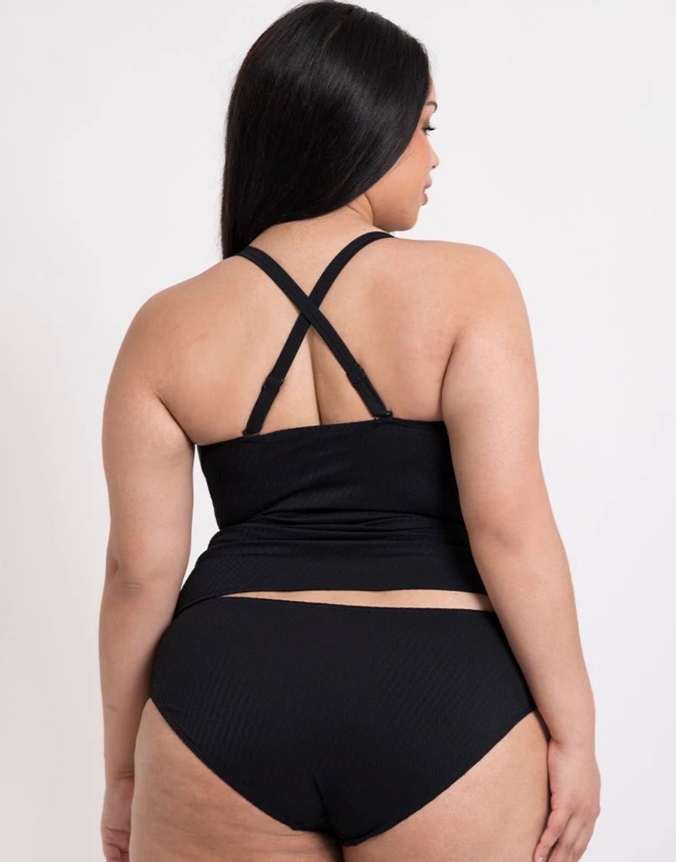Jet Set Non-Wired Multiway Tankini Top - Black