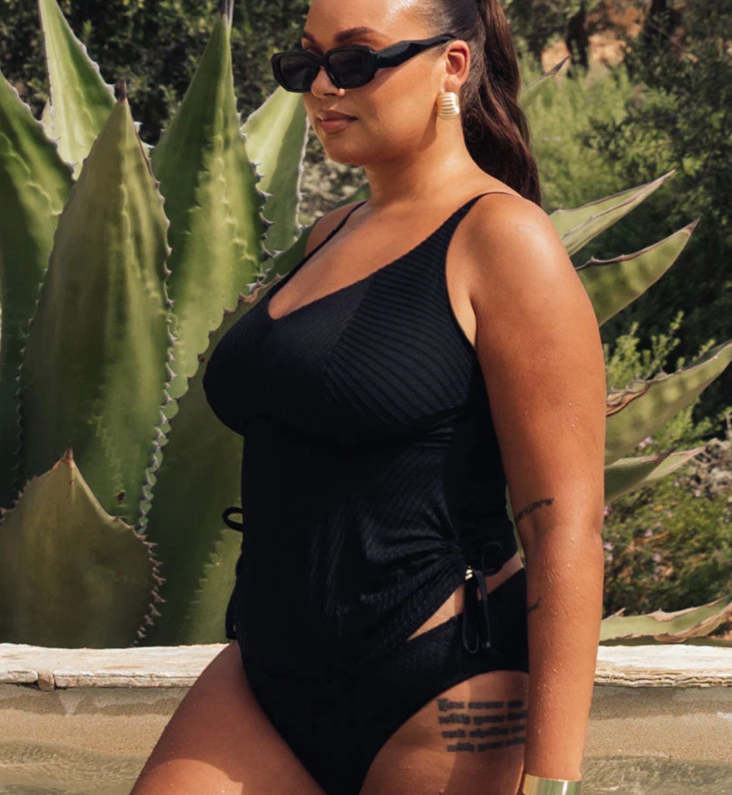 Jet Set Non-Wired Multiway Tankini Top - Black