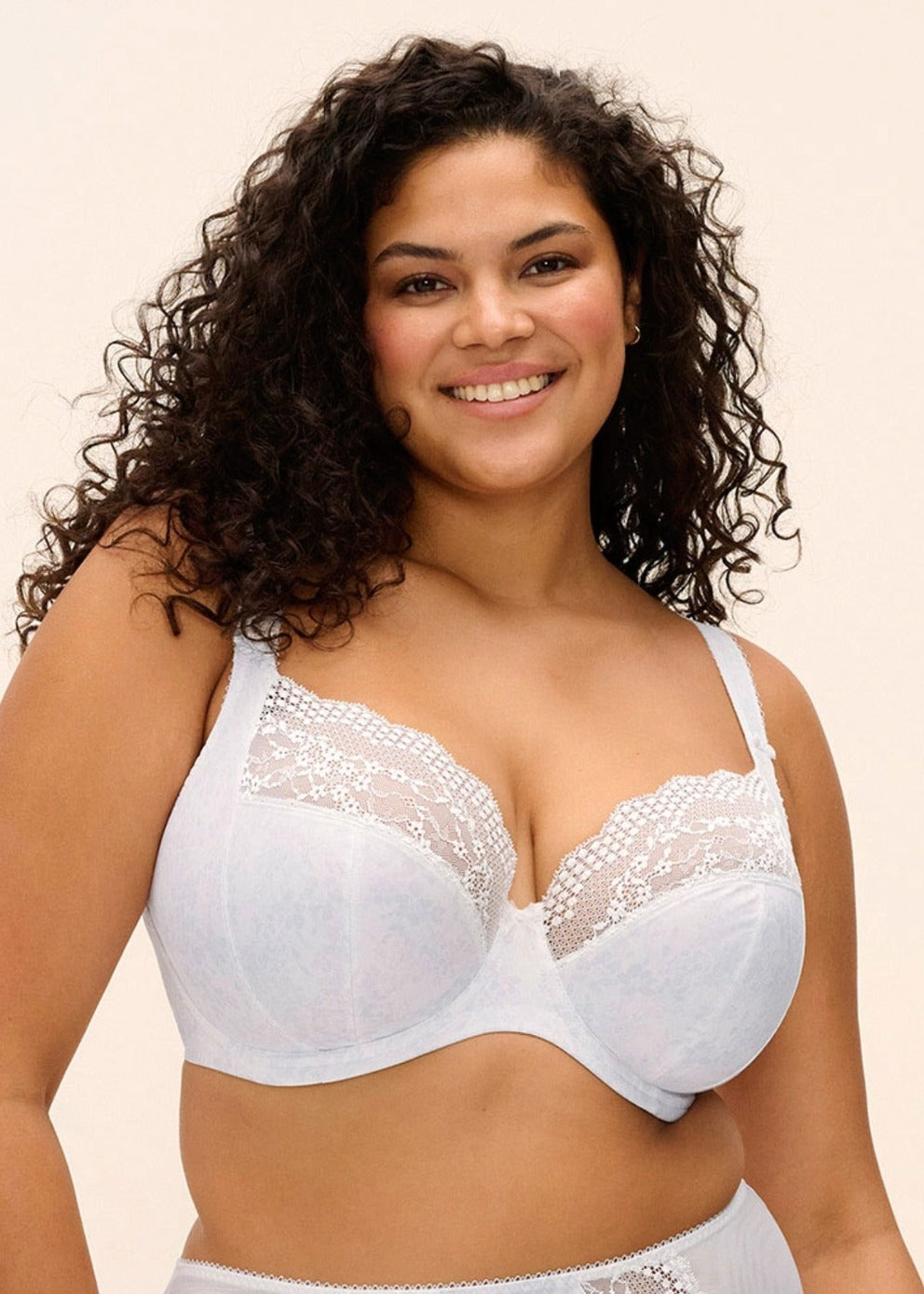Lucie Stretch Plunge Bra -  White