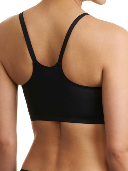 Pretty Smooth Zip Front Pocketed Mastectomy Wireless Bra - Black