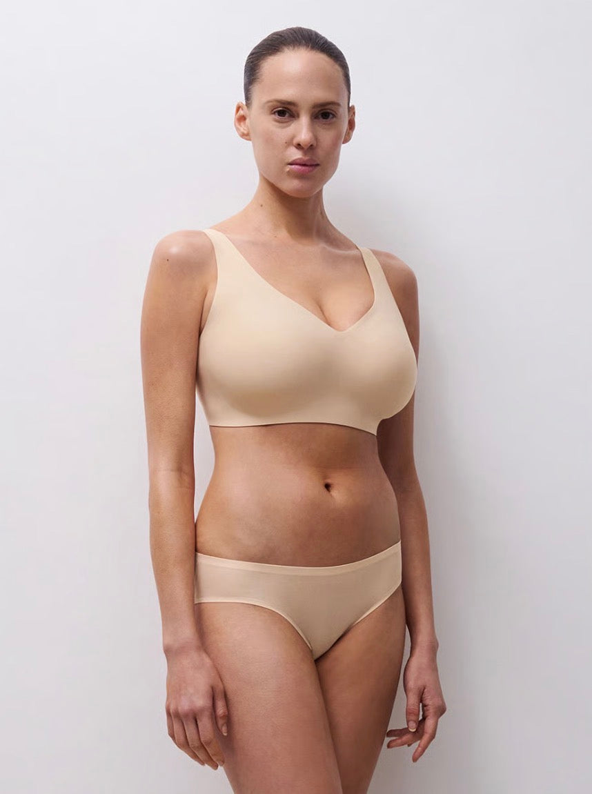 Softstretch Power V-Neck Wireless Support Bra - Nude Blush