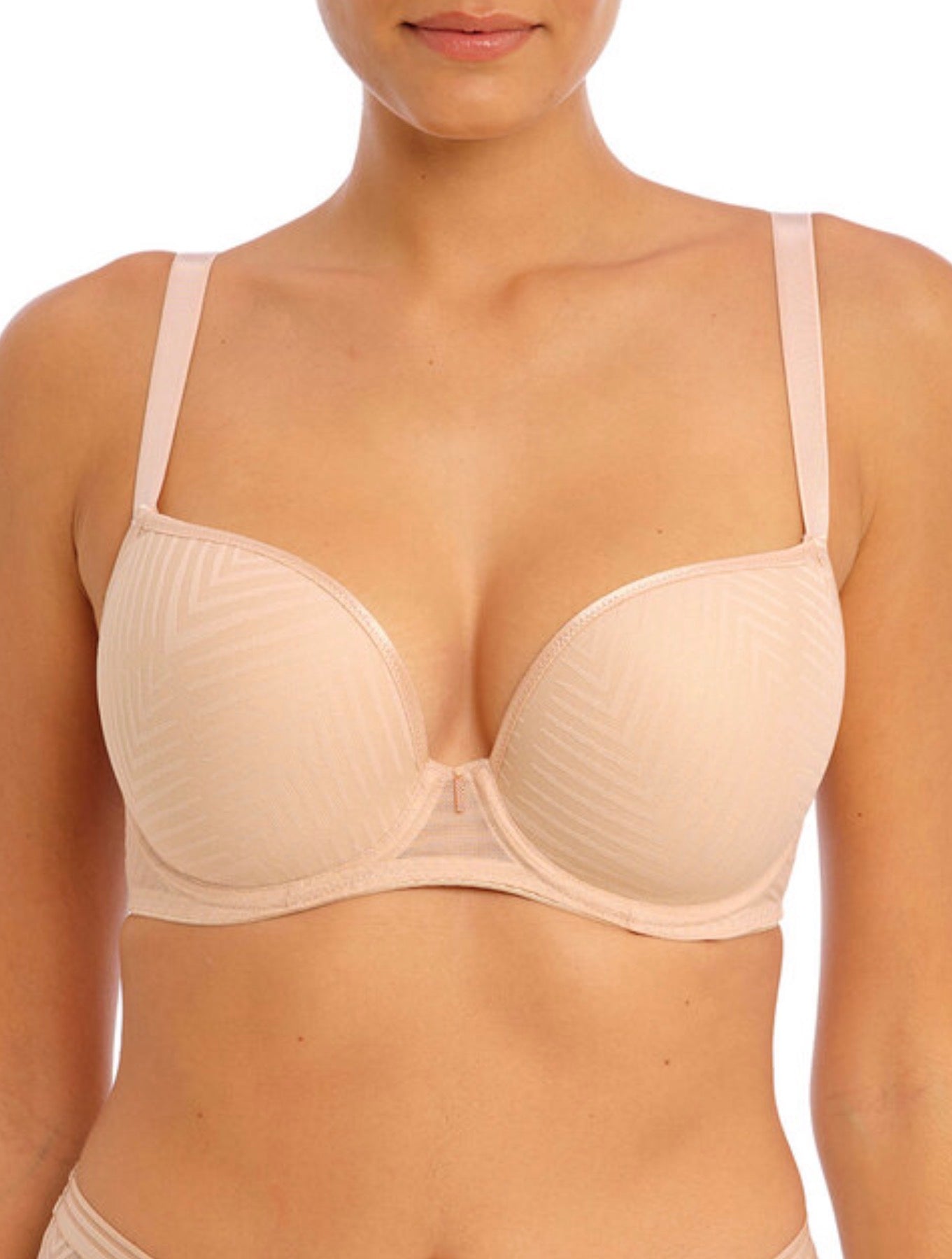 Tailored Moulded Plunge T-Shirt Bra - Natural Beige