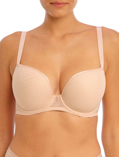 Tailored Moulded Plunge T-Shirt Bra - Natural Beige