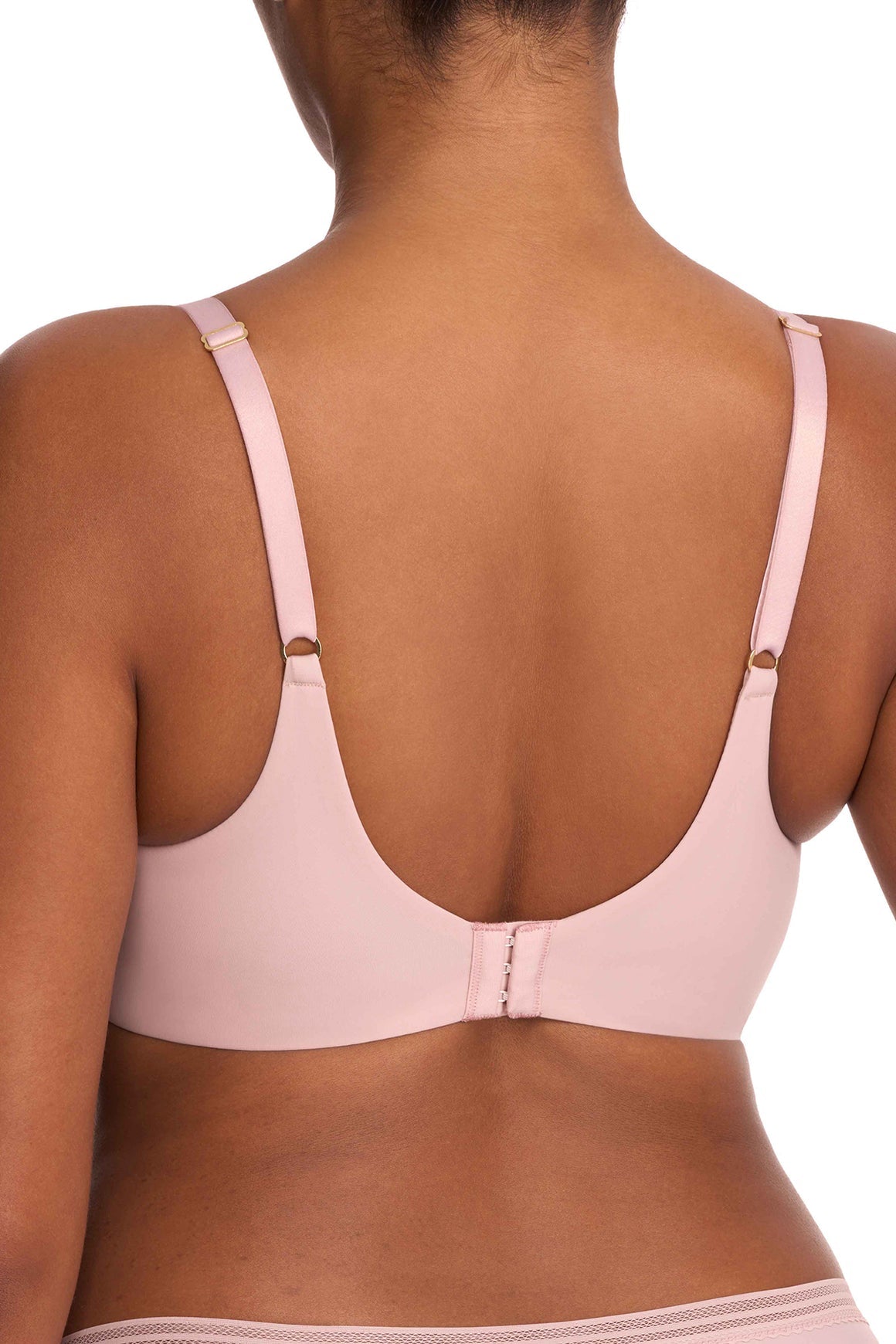 Love Lace Back Smoothing Plunge T-Shirt Bra - Pearl/White