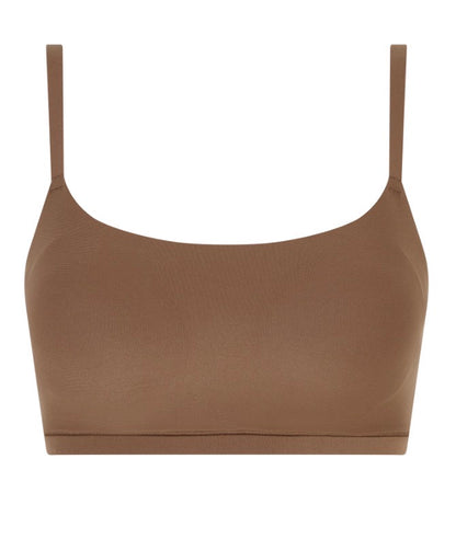 Soft Stretch Scoop Padded Bralette - Cocoa Brown