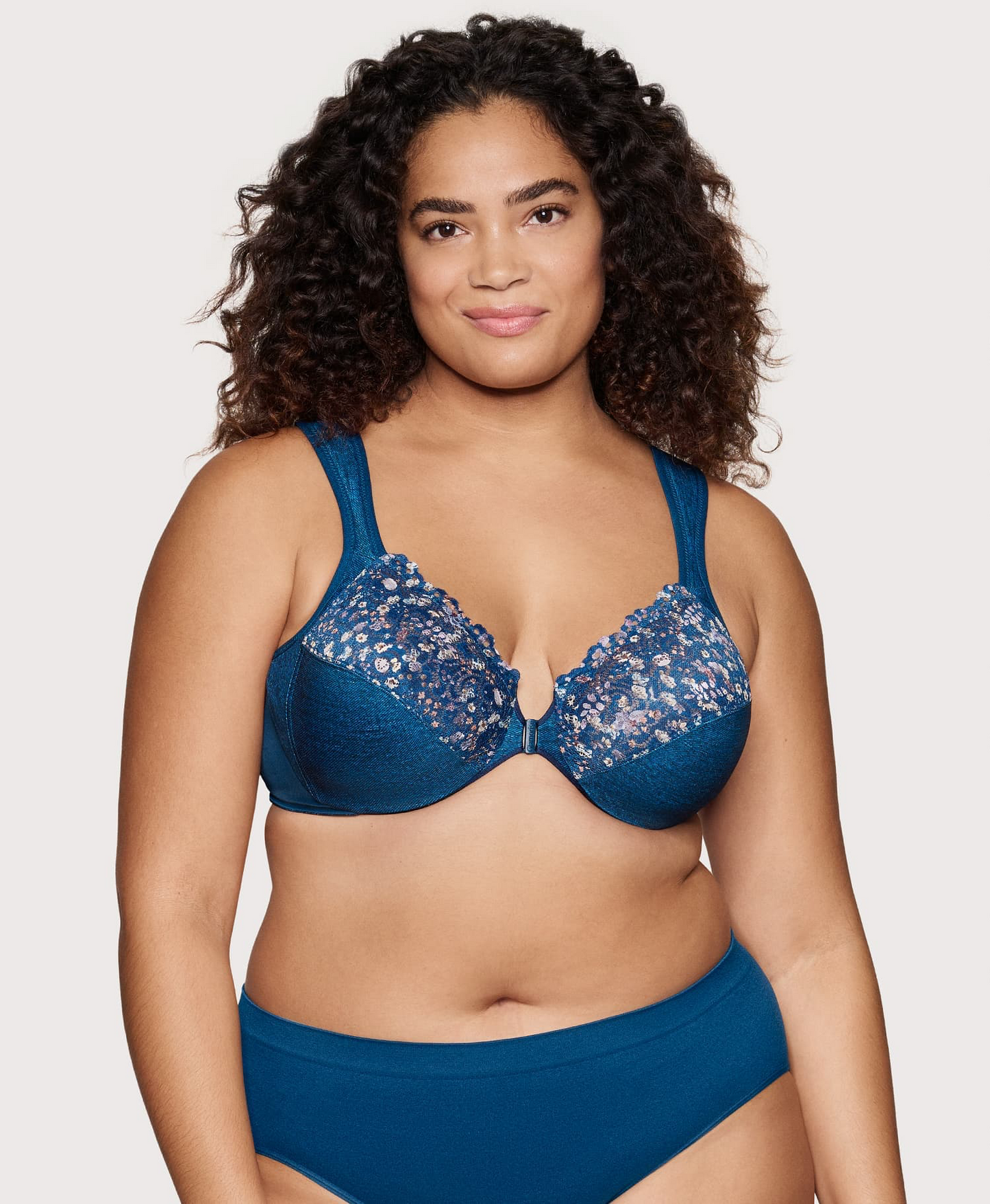 Front-Closure WonderWire Bra - Dark Denim