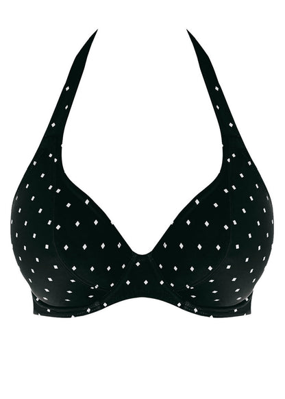 Jewel Cove Halter Bikini Top - Black