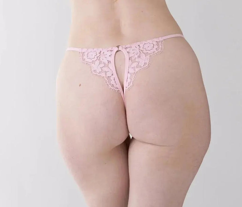Frisson Ouvert Thong - Rose