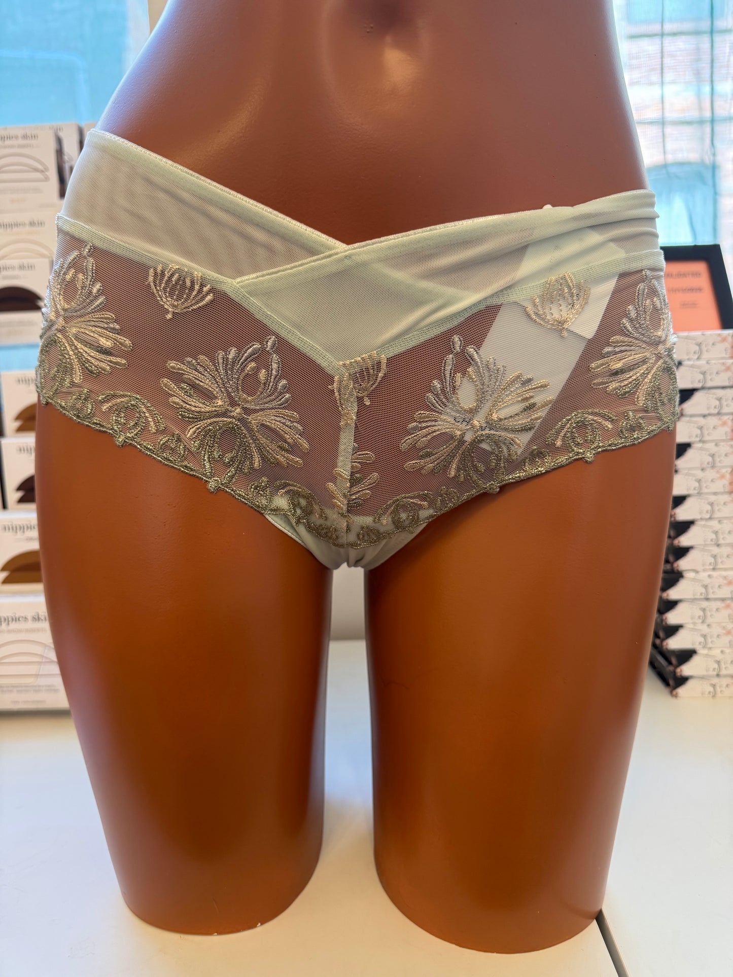 Champs Elysees Lace Hipster - Powder Green