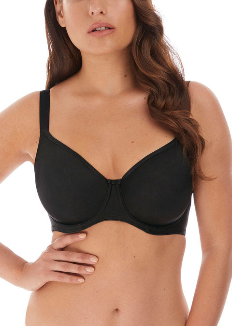 Smoothing Unlined Balcony Bra - Black